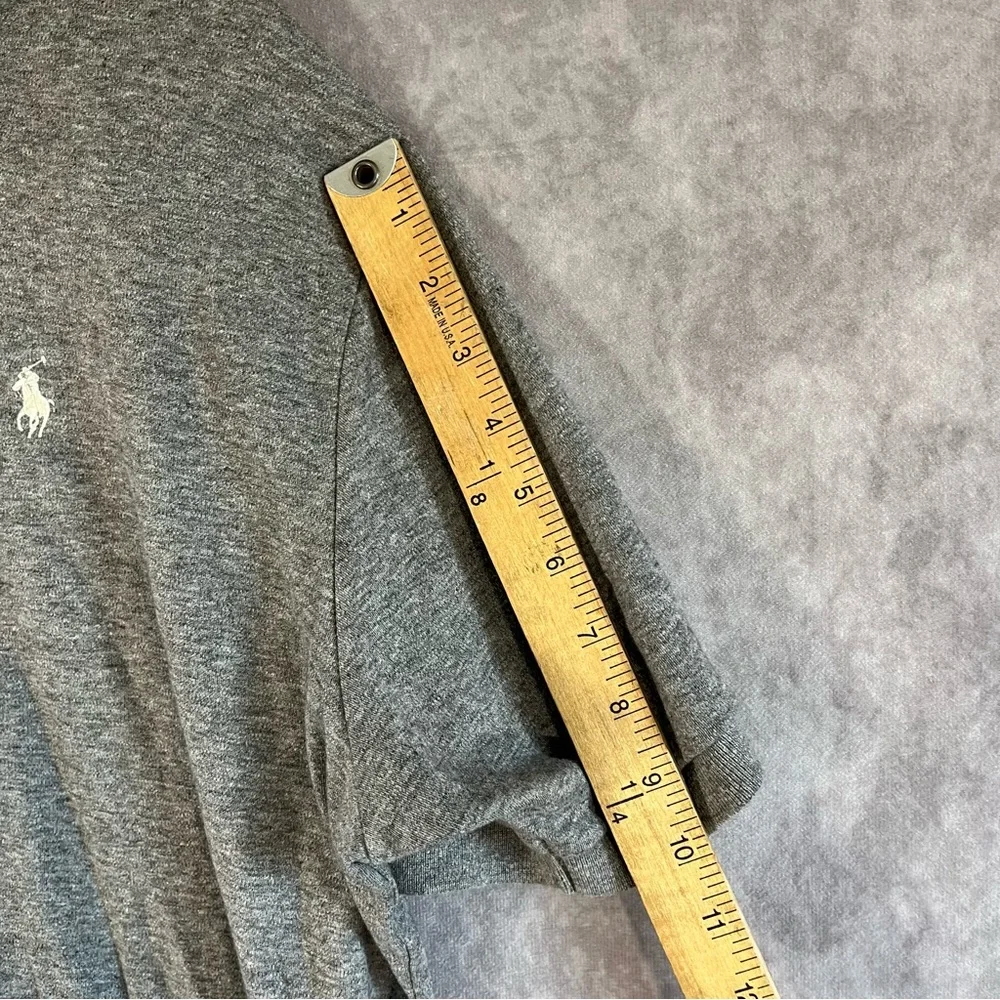 Polo‎ Ralph Lauren Shirt Mens Large L Gray Classic Fit Short Sleeve Golf Cotton